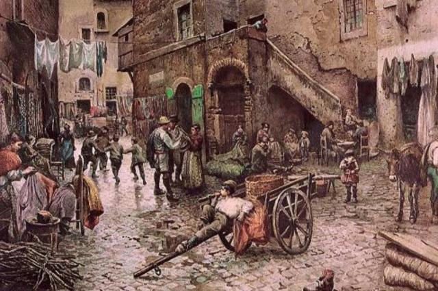 Автор: Розлер Франц, Этторе - Scanning of reproduction, Общественное достояние, https://commons.wikimedia.org/w/index.php?curid=1042481 Trastevere żydowskie getto